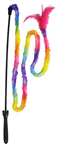 Nobby Plumeau pour Chat en Peluche et Plume, bâton de 54 cm, Peluche + Plume de 132 cm, 1 pièce