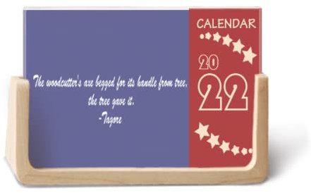 Qoutes Healing Sentences Woodcutten Axt Tree 2022 Tischkalender Planer 12 Monate