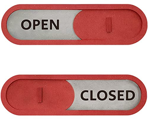 Cartello scorrevole chiuso aperto (rosso)