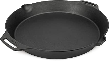 Petromax Feuerpfanne mit Henkeln - Pfanne aus Gusseisen für alle Herdarten, Gasflamme, Backofen oder Kochen im Freien - Anbraten, Schmoren und Rösten mit Antihafteffekt - 50 cm Durchmesser