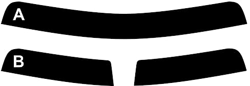 Sonnenblendstreifen für-Opel Corsa F 5-Türen 2019-... - Passgenaue Tönungsfolie (20% Schwarz, B)