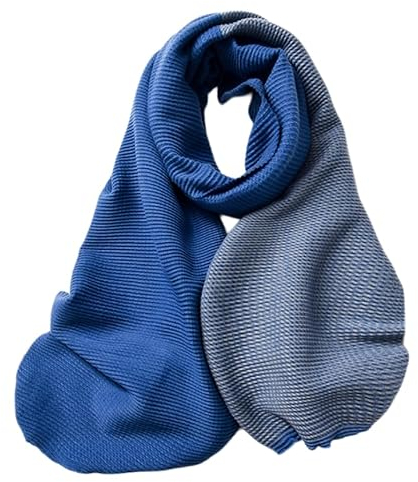 REPALY Schal Damen 1 Stück Doppelseitiger Einfarbiger Kaschmirschal Aus Kaschmirimitat Für Damen Blau