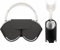 wigmoa SY-K Smart Case kompatibel für Airpods Max 1/2, Schlafmodus kompatibel, Anti-Kratzer und Anti-Staub, tragbare Tragetasche, kompatibel mit Apple Airpod Max, Kopfhörerhülle(Schwarz)