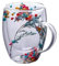 GUYANA Mug Personnalisé Tasse en verre à Double paroi remplie de fleurs sèches avec poignée, tasse à thé et à café résistante à la chaleur, 1 pièce Tasse Personnalisable (Color : B 1PCS350ml)