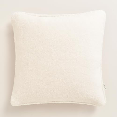 room99 Boucle 45 x 45 cm Zierkissenbezüg Kissenbezüg Kissenhüll Dekorative Dekokissen Wurfkissenbezug Deko Aesthetic Modern Schlafzimmer Wohnzimmer Teddy helle Creme,1 Stück
