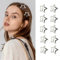 Granvoo 30 Pezzi Fermagli per Capelli Stella Argento, Mollette per Capelli Stella, Clip per Capelli di Metallo, Accessori Capelli per Ragazze, Mollette a Stella, Mollette Capelli per Donne Bambina