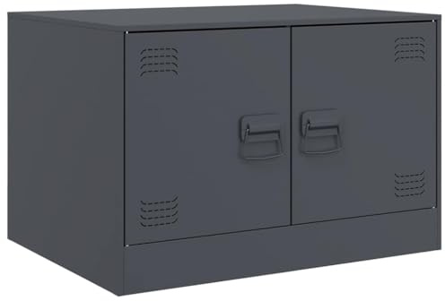 vidaXL Couchtisch Anthrazit 67x50x44 cm Stahl