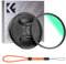 K&F Concept K-Serie UV Filter 49mm mit Objektivdeckel, Schutzfilter mit 18 Schichten Nanobeschichtungen