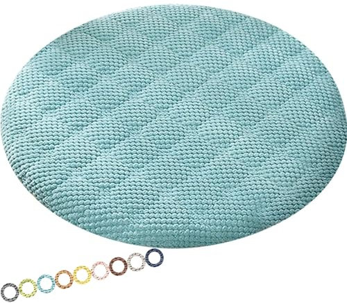 MCNDSI Rund Sitzkissen Stuhl Stuhlkissen 30/40/35/50/45 cm Sitzkissen Baumwolle Sitzpolster Stuhlauflage für Outdoor Indoor Gartenstuhl Küche oder Esszimmerstuhl(K3,1PC_16INCH/40CM)