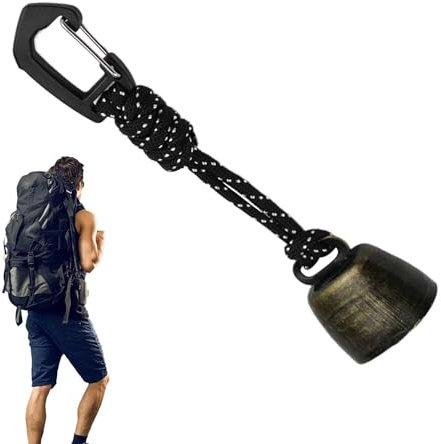 Campane da trekking per orsi, campane di protezione per orsi da campeggio, campane portatili con silenziatore, campanello anti orso di sopravvivenza per escursionismo, ciclismo, con funzione muto