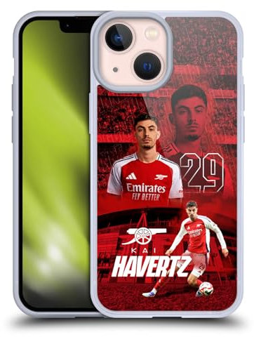 Head Case Designs Offizielle Arsenal FC Kai Havertz 2024/25 Erstes Team Gelhülle [Militärischer Schutzgrad] Kompatibel Mit Apple iPhone 13 Mini Und Kompatibel Mit MagSafe
