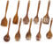 FJNATINH 10 PCS Wooden Spoons for Cooking - Teak Wooden Kitchen Utensil Set - Cooking Mixing Baking - Non-stick Healthy Kitchen Cookware Gifts for Women Housewarming Gifts