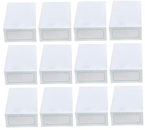 Alipis 12Er Boxen Box Organizer Schuhorganizer Box Shoe Organizer Schaukasten Deckel Karton Stapelbox Mit Deckel Organizer Boxen Boxen Mit Deckel Schuhe Stapeln Platzsparend