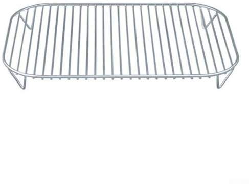 Edelstahl-Grillrost, 31 x 21 x 3,5 cm, schützender Spritzschutz, Drahtgrillrost für alle Öfen, Herde und Grills
