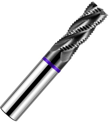 VIERDWIN 1/2 4-Flute Carbide Roughing End Mill, Square Nose Cutter, 1-Pack