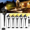 HUAEU LED Gartenbeleuchtung mit Strom,20M 6-in-1 Bodenstrahler, 3000K Warmweiß, 12V IP65, Gartenstrahler LED Außen Wasserdicht, mit Stecker für Draußen,Terrasse, Gartenweg,Bäume, Rasen, Erdspieß