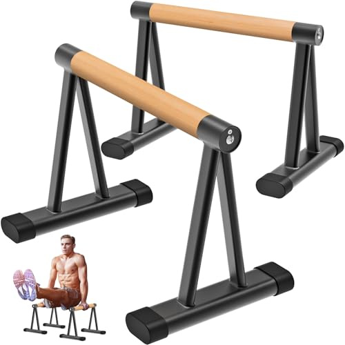 Dolibest Liegestützgriff Calisthenics Parallettes 2 Pushup Handstand | Zuhause Gym Workout,Dip L-sit,Liegestützstange Liegestützhilfe,Rutschfester,Boden Teppiche