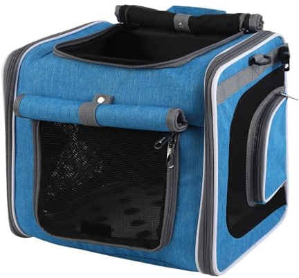 Hundekorb für Fahrrad, Hundekorb vorne, Rucksack mit Belüftung, Verstellbarer Transport für Spaziergänge, Reisen