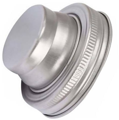 TOYANDONA Edelstahl Mason Jar Deckel Shaker Vielseitiger Cocktail Gewürzstreuer Rostfrei Passend für Standard schraubgläser Robustes Material für Bar Picknick und Haushalt