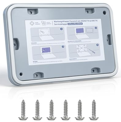 Wartungsklappe für Siemens Trockner & Bosch Trockner – Ersatzteil 00646776 646776 – Kompatibel mit IQ300 IQ500 IQ700 IQ800 Serie 6 Serie 8 MAXX7 – Wärmepumpentrockner Serviceklappe