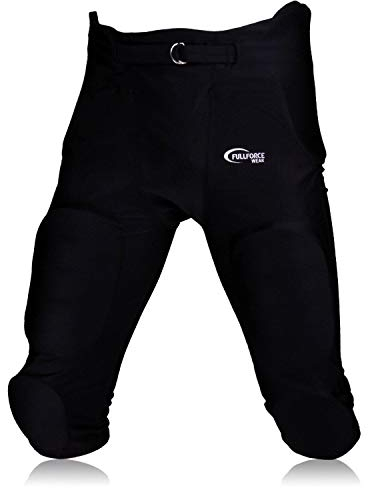 Full Force American Footballhose Crusher 7 Pocket Pad All in One Gamepant, schwarz, Gr. M