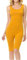 JJJ Damen Catsuit Baumwolle Tank Bermuda Kurz Yoga Bodysuit Jumpsuit - Made in USA - Gelb - 3X Mehr