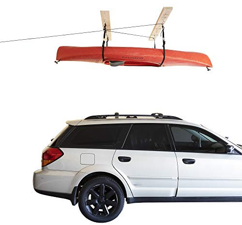 HARKEN Lightweight Kayak Hoist Overhead Garage Storage, Space-Saving, Safe Anti-Drop System, Smart Garage Organization for Canoe, SUP, Paddle Board, Surfboard, Wakeboard - 7808.16