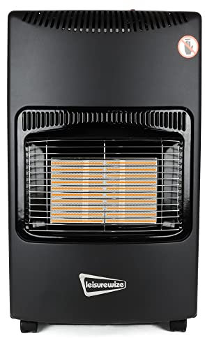 Leisurewize | Heavy Duty 3 Heat Settings Portable Butane Cabinet Heater With Ceramic Heating Plates | Portable Energy Efficient | House Radiator | Integrated Safety Guard | LW639