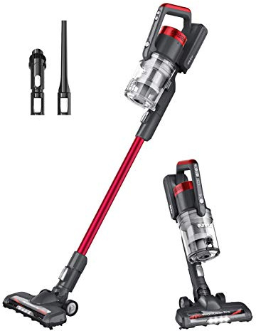 EUREKA NEC186 - Aspiradora de Mano Recargable con Potente Motor eficiente de succión inalámbrica, Conveniente para Suelos Duros, Rojo Rosa, 80 onzas