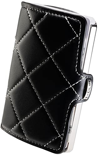 I-CLIP Titan ultraleichtes High End Kreditkartenetui mit austauschbarer Geldklammer - langlebiger Titan-Kartenhalter - Slim Wallet - RS-Sleek Schwarz/Weiß