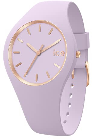 ICE-WATCH - Ice Glam Brushed Lavender - Montre Violette pour Femme avec Bracelet en Silicone - 019531 (Medium)