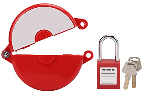 Sonew ABS Ventil Verriegelungsvorrichtung, Schlauchschloss, Sicheres, Verriegelungswerkzeug für 25 mm Bis 64 mm Ventile, mit Vorhängeschloss