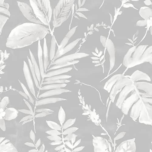 Muriva Tane Leaf Grey Wallpaper 184501 - Tropical Palm Jungle Leaf Foliage Tree