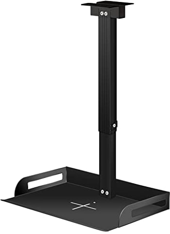 Drsn Support de Plafond Universel pour Projecteur, Hauteur Réglable de 34 à 56 cm - Charge Maximale de 5kg- avec Plateau 35x22cm, pour Projecteurs, Caméras de Vidéoconférence et Routeurs