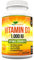 Vitamin D 1,000 IU, Optimal Strength Vitamin D3 Supplement, 365 Easy to Swallow Softgels - Full Year Supply