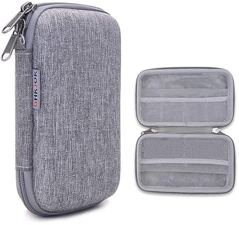 Diabetic Supplies Travel Case Bag Organizer for Glucose Meter, Blood Sugar Test Strips, Lancets, Lancing Device, Pens, Syringes, Alcohol Wipe, Hard Shell Diabetes Testing Kit Protective Case (Gray)