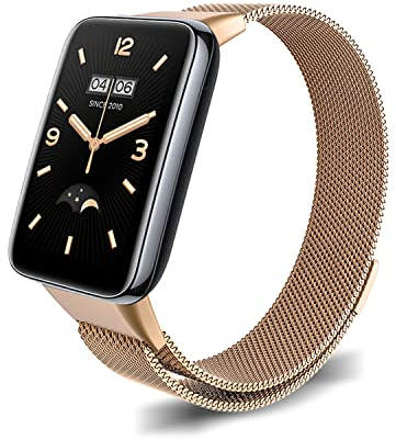 ZoRoll Armband Kompatibel mit Xiaomi Mi Band 7 Pro/Xiaomi Smart Band 7 Pro, Edelstahl Ersatzarmband Mesh Metall Uhrenarmband Kompatibel mit Xiaomi Mi Band 7 Pro/Smart Band 7 Pro - Roségold