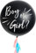 OH YEAH! - Geschlechtsenthüllungsballon für Babys - Baby Shower Dekoration - Geschlechtsenthüllung - Schwarzer Ballon mit blauem oder rosa Konfetti - Gender Reveal - 1 Stück 90 cm - HELIUM GEEIGNET