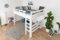 Hochbett 140 x 190 cm Easy Premium Line K23, Buche Massivholz weiß lackiert, teilbar