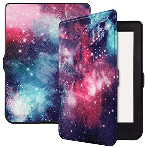 SATURCASE Coque pour Kobo Nia 6.0 2020, belle coque de protection à rabat en cuir PU et silicone ultra fine et légère avec fonction veille/réveil automatique (KN-6)