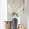 GDSSG White Fake Artificial Flower Long Stem Flower 4pcs 33.5in Fake Larkspur Faux Look Real Silk Flower Plant Bulk Bouquets for Outdoor Tall Vase Home Garden Wedding Arrangement Decoration