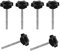 JJWNMLL 6pcs tornillo de fijación Perilla tornillo en forma de estrella M8 * 90 mm tornillo del tornillo de reemplazo de hilo tornillo de fijación Perilla manual en forma de estrella, Mango negro