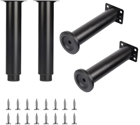 4 pcs Pièces Pieds De Meuble Reglable,Livré avec Vis en INOX,pour Meubles Réglables,Pieds De Meuble en Métal, pour Canapé - Lit, Table, Chaise, Meuble TV