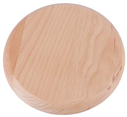 UPQRSG Plato de Cena de Madera, Plato de Madera de Estilo Simple Cena Desayuno Plato de Comida Merienda, Tablas de Charcutería Redondas de Madera, Bandeja para Servir para Postre Ensalada Platos