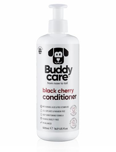Black Cherry Dog Conditioner von Buddycare - 500 ml - Schwarzkirsch-Duft-Hundespülung mit Aloe Vera & Pro Vitamin B5