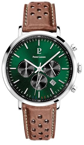 Pierre Lannier - Chronographen Baron - Quartz Uhrwerk - Gehäusedicke: 10.6 mm - Gehäusebreite: 43 mm - Edelstahl - 5 ATM