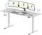 FLEXISPOT 200 * 80cm Electric Standing Desk Adjustable Standing Desk Sit Stand Up Desk Computer Desk with Hook Memory Function for Office and Home (White+White)
