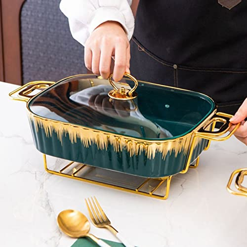 Generic Buffet Server Chafing Dish, Ceramics Food Warmer, For Parties Wedding Catering Events - Buffet Set For Banquet And Buffets