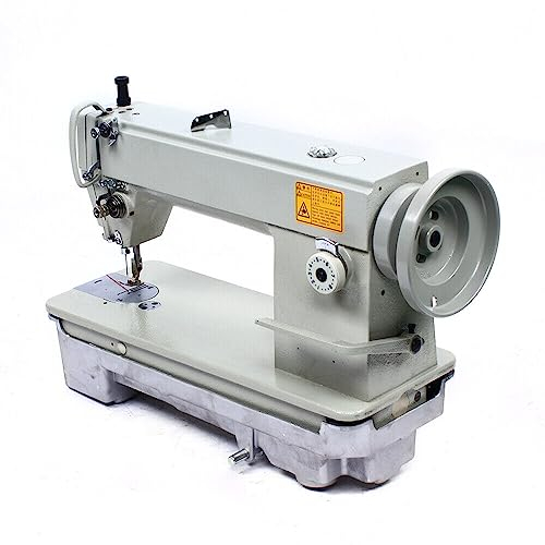 PINYELIN Nähmaschine, 8mm Nadel, Säulen, Industrielle, Dicke Material, Leder, Baumwolle, Planen, Jeans, Alle Arten Von Stoffen, 3000s.P.M., Weiß, Gusseisen, Stahl, Kunststoff, 29kg, 47x17x32cm