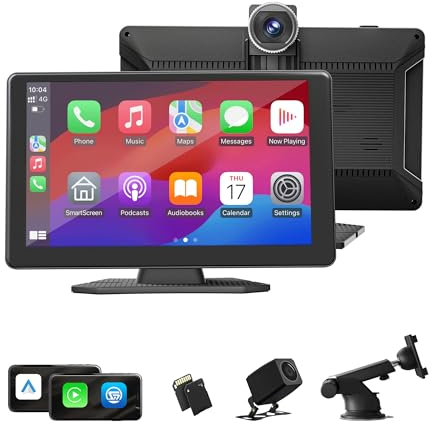 XBAY 22,9 cm Auto-Bildschirm mit 1080P Backup Cam 1 (9 Zoll mit 4K DVR & Backup Cam 1)